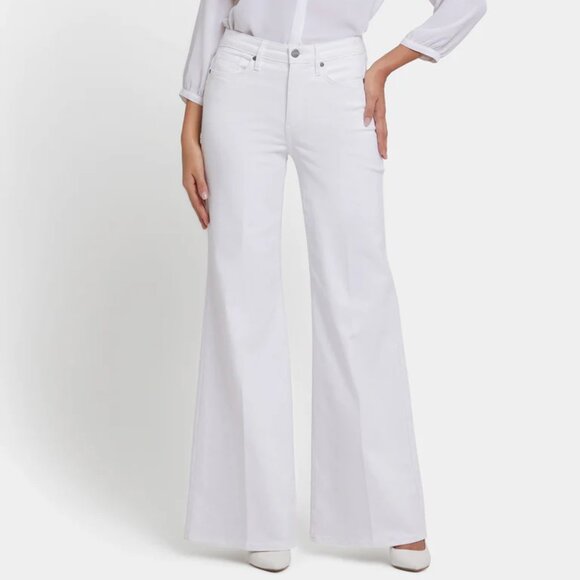NYDJ Women's Flare Mia Palazzo Optic White Jeans Size 14 - Picture 1 of 13